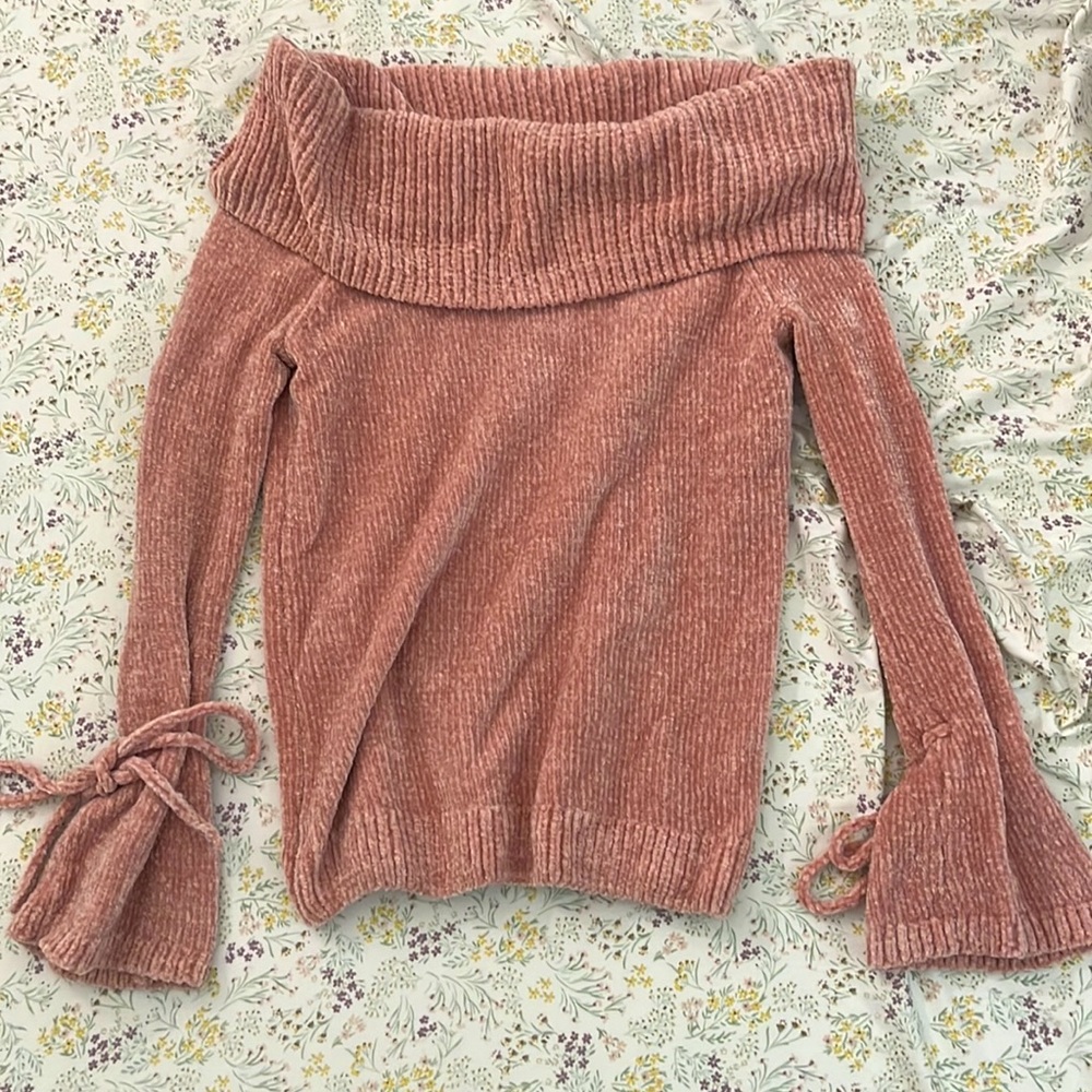 Lauren Conrad Pink Off The Shoulder Sweater